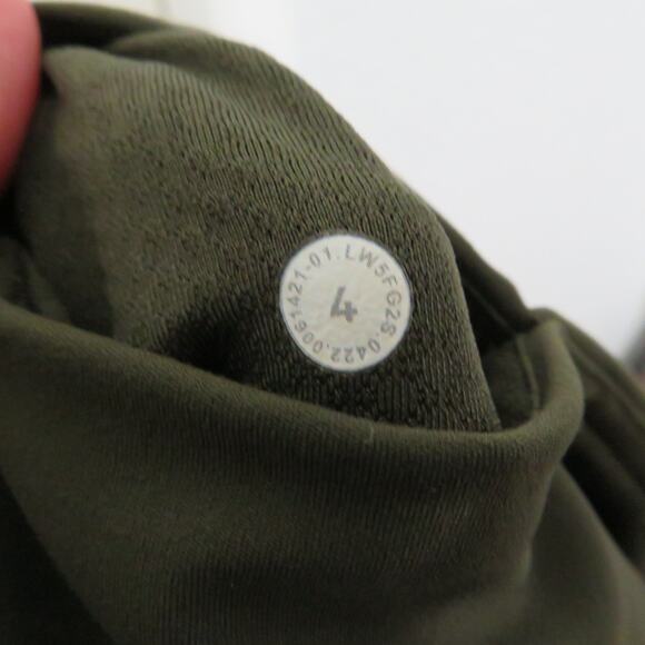 Lululemon Womens Sz 4 Olive Green Groove Super High-Rise Flared Pant Nulu Fabric - Picture 6 of 6